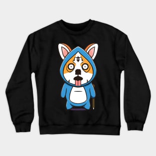 Corgi Scary Costume Halloween Retro Colorful Crewneck Sweatshirt